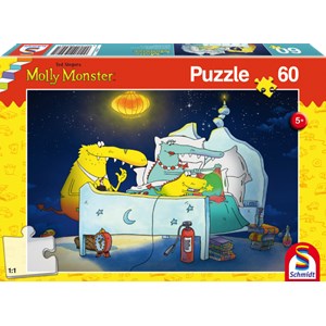 Schmidt Spiele (56228) - "Molly Monster gets a sibling" - 60 piezas