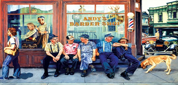 SunsOut (25288) - Les Ray: "Andy's Barbershop Friends" - 1000 piezas