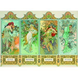 Eurographics (6000-0824) - Alphonse Mucha: "Four Seasons" - 1000 piezas