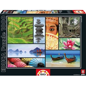 Educa (16294) - "Colors of Asia" - 1000 piezas
