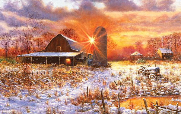 SunsOut (44223) - Bill Makinson: "Snow Barn" - 550 piezas
