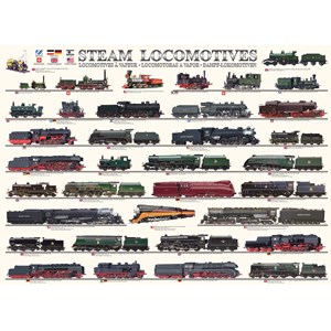 Eurographics (6000-0090) - "Steam Locomotives" - 1000 piezas