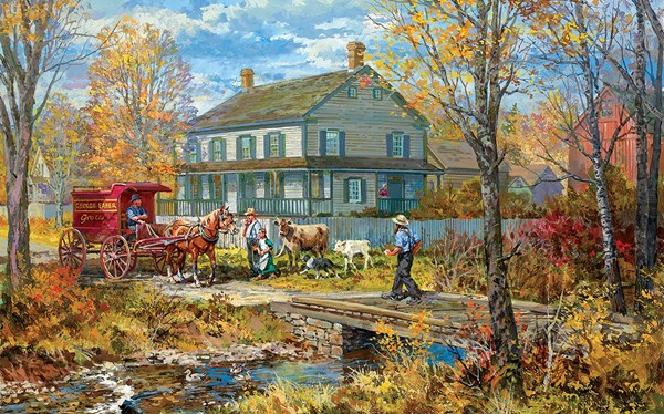 SunsOut (54637) - Peter Snyder: "Autumn at the Schneider House" - 300 piezas