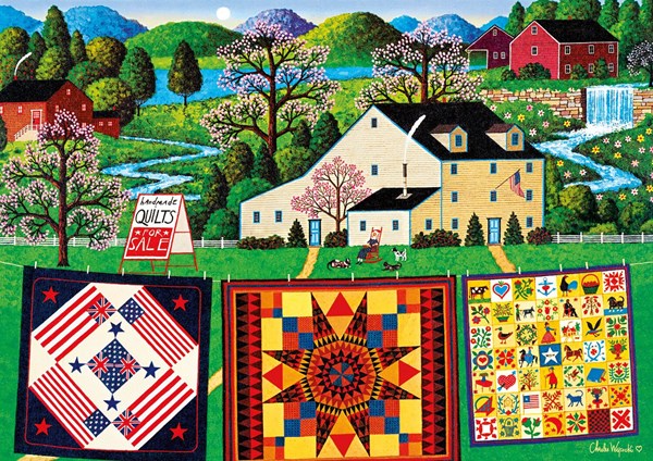 Buffalo Games (2628) - Charles Wysocki: "The Quiltmaker Lady" - 300 piezas