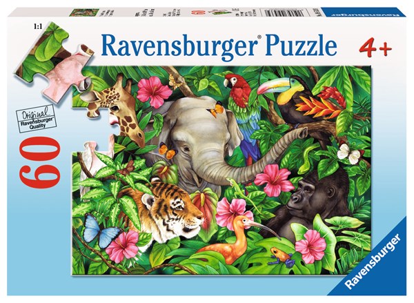 Ravensburger (09533) - Jane Maday: "Tropical Friends" - 60 piezas