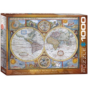 Eurographics (6000-2006) - "Antique World Map" - 1000 piezas