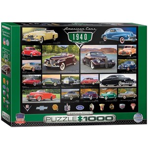Eurographics (6000-0675) - "American Cars of the 1940's" - 1000 piezas