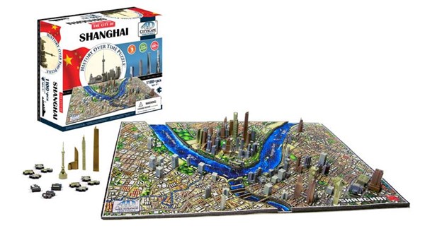4D Cityscape (40040) - "Shanghai" - 1100 piezas