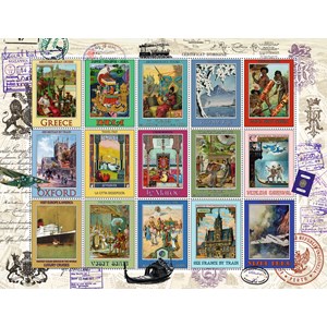 Ravensburger (16602) - "Vacation Stamps" - 2000 piezas