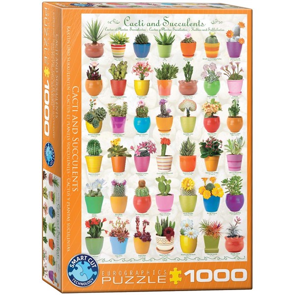 Eurographics (6000-0654) - "Cacti and Succulents" - 1000 piezas