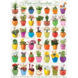Eurographics (6000-0654) - "Cacti and Succulents" - 1000 piezas
