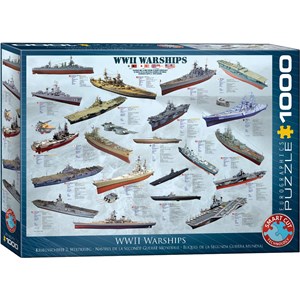 Eurographics (6000-0133) - "World War II War Ships" - 1000 piezas