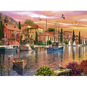 Ravensburger (16280) - Dominic Davison: "Mediterranean Harbor" - 1500 piezas