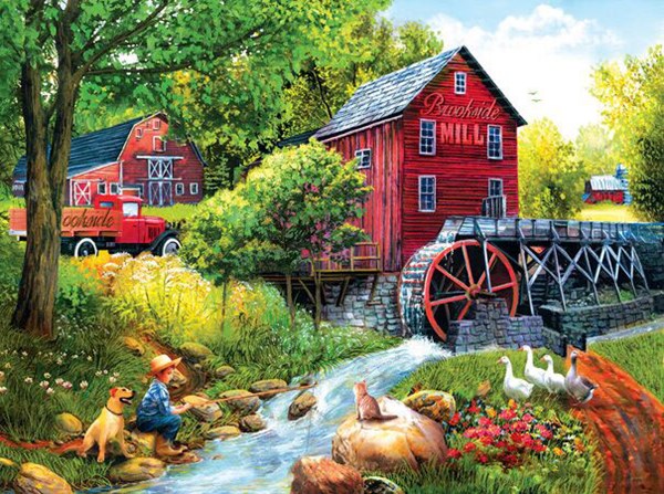 SunsOut (28751) - Tom Wood: "Playing Hookey at the Mill" - 1000 piezas