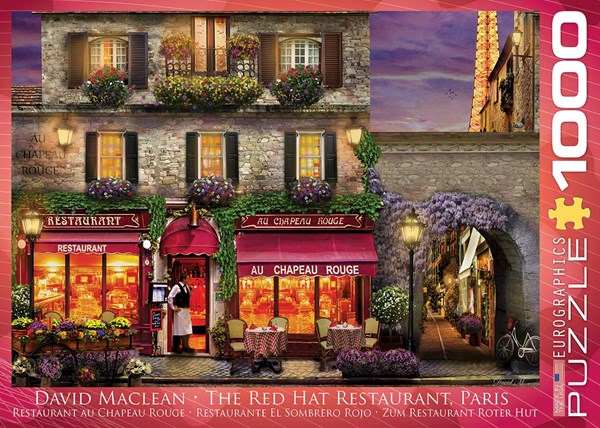 Eurographics (6000-0963) - David McLean: "The Red Hat Restaurant, Paris" - 1000 piezas