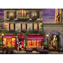 Eurographics (6000-0963) - David McLean: "The Red Hat Restaurant, Paris" - 1000 piezas