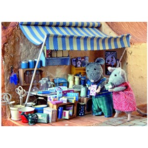 Heye (29659) - Karina Schaapman: "Mouse Mansion, Market Stand" - 1000 piezas