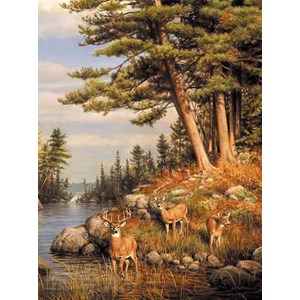 Buffalo Games (11168) - James Hautman: "Deer and Pines" - 1000 piezas