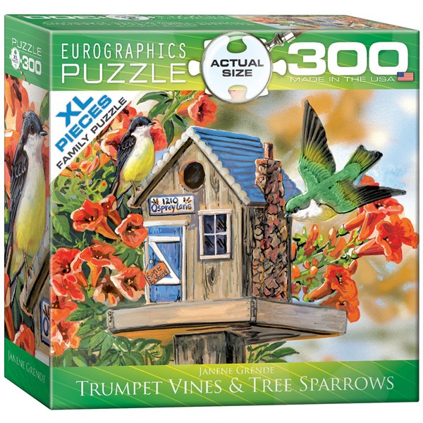 Eurographics (8300-0602) - Janene Grende: "Trumpet Vines & Tree Sparrows" - 300 piezas