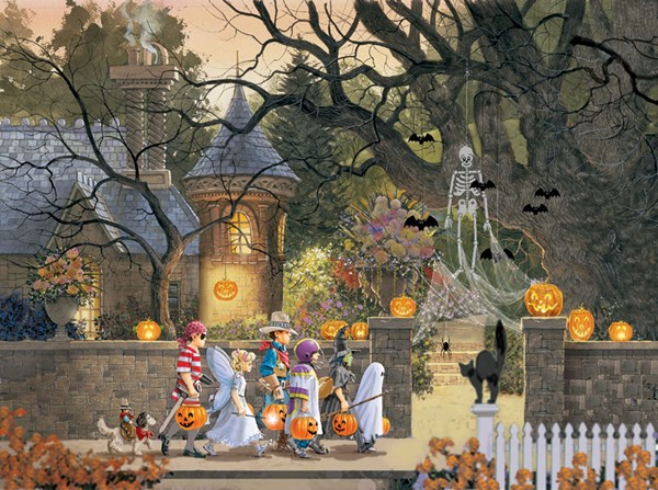 SunsOut (51224) - Douglas Laird: "Friends on Halloween" - 1000 piezas