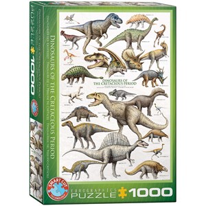 Eurographics (6000-0098) - "Dinosaurs Cretaceous" - 1000 piezas