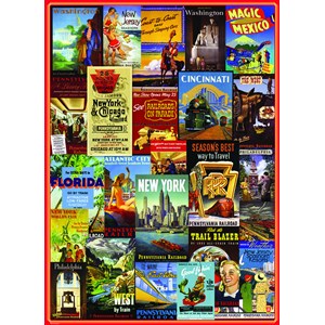 Eurographics (6000-0860) - "Pennsylvania Railroad Vintage Posters" - 1000 piezas
