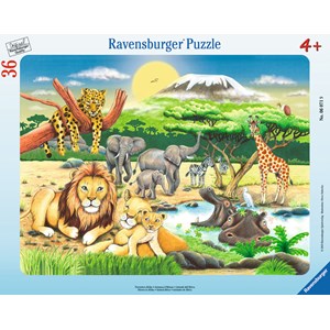 Ravensburger (06071) - "African Animals" - 36 piezas