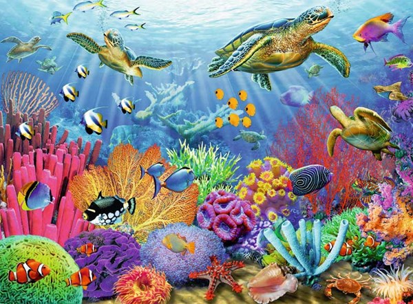 Ravensburger (14661) - Adrian Chesterman: "Tropical Waters" - 500 piezas