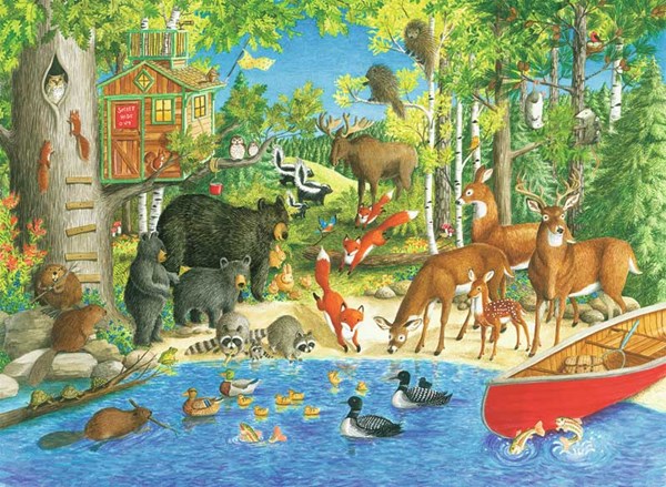 Ravensburger (12740) - "Woodland Friends" - 200 piezas