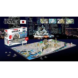4D Cityscape (40038) - "Osaka, Japan" - 1290 piezas