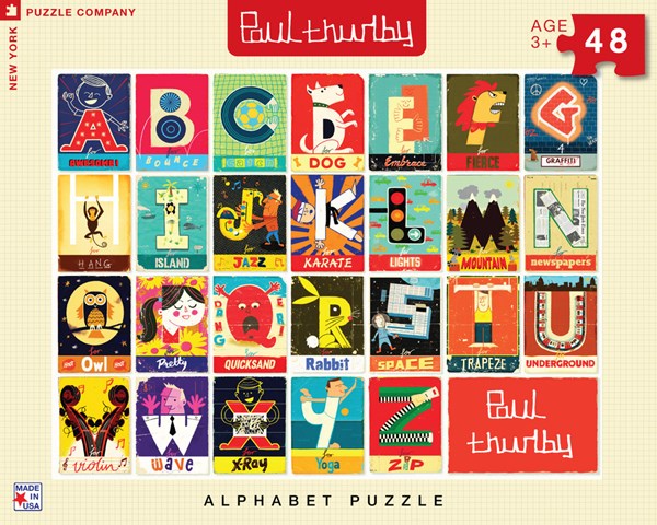 New York Puzzle Co (PT1303) - Paul Thurby: "Alphabet" - 48 piezas