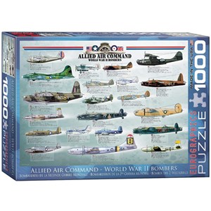 Eurographics (6000-0378) - "Allied Air Command WWII Bombers" - 1000 piezas