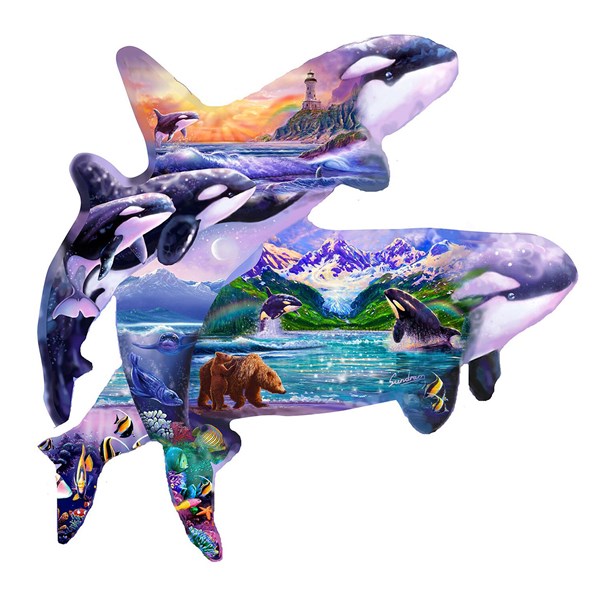 SunsOut (96186) - Steve Sundram: "Orca Habitat" - 1000 piezas