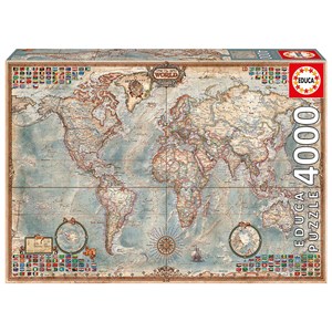 Educa (14827) - "The World Executive Map" - 4000 piezas
