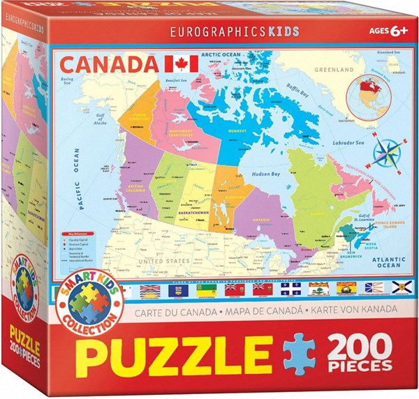 Eurographics (6200-0797) - "Map of Canada" - 200 piezas