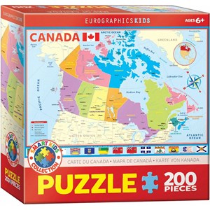 Eurographics (6200-0797) - "Map of Canada" - 200 piezas