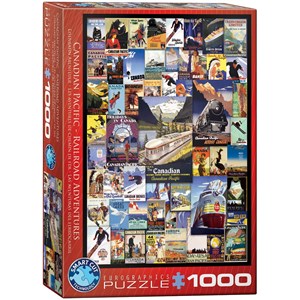 Eurographics (6000-0648) - "Railroad Adventures" - 1000 piezas