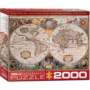 Eurographics (8220-1997) - "Antique World Map" - 2000 piezas