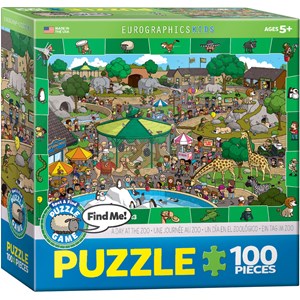 Eurographics (6100-0542) - "A Day at the Zoo" - 100 piezas