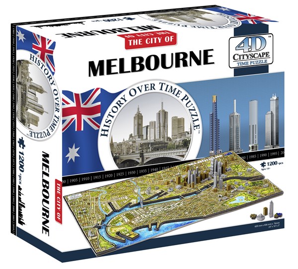 4D Cityscape (40060) - "Melbourne, Australia" - 1200 piezas