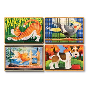 Melissa and Doug (3790) - "Pets Puzzles in a Box" - 12 piezas