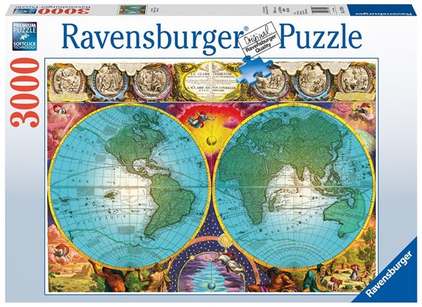 Ravensburger (17074) - Tom Antonishak: "Antique Map" - 3000 piezas