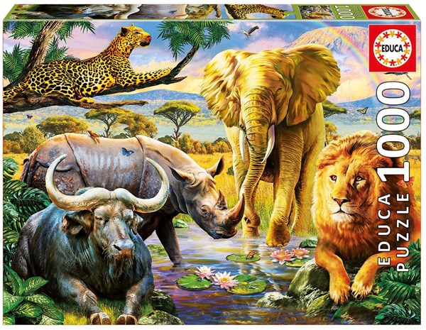 Educa (16748) - Adrian Chesterman: "The Big Five" - 1000 piezas