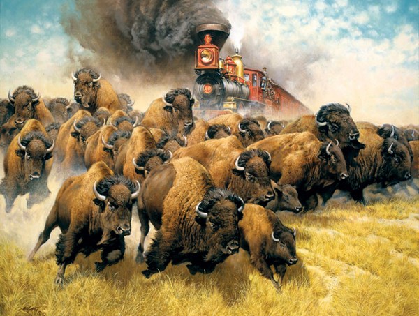 SunsOut (44237) - Frank McCarthy: "The Coming of the Iron Horse" - 500 piezas