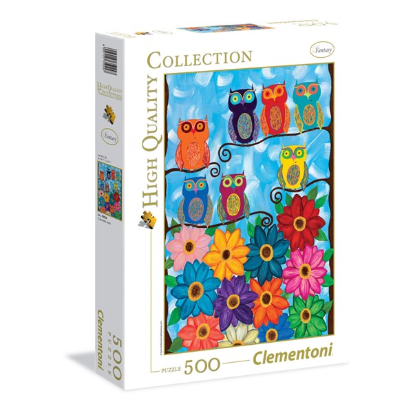 Clementoni (35024) - Kerri Ambrosino: "Cute Little Owls" - 500 piezas