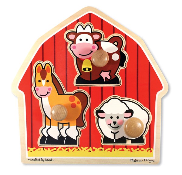Melissa and Doug (2054) - "Barnyard Animals" - 3 piezas
