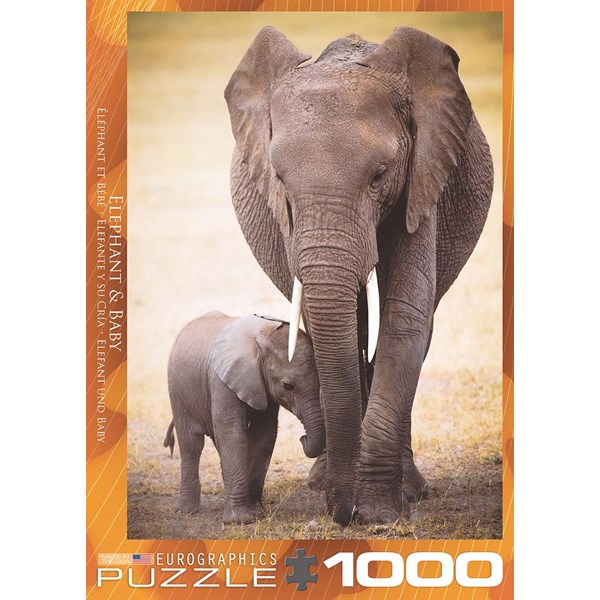 Eurographics (6000-0270) - "Elephant & Baby" - 1000 piezas