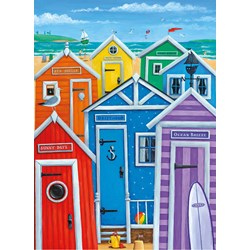 Clementoni (39327) - "Rainbow Beach Huts" - 1000 piezas
