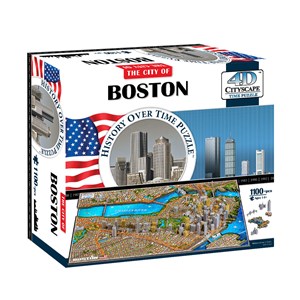 4D Cityscape (40080) - "Boston, USA" - 1100 piezas