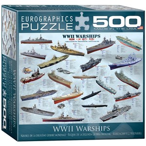 Eurographics (8500-0133) - "World War II Warships" - 500 piezas